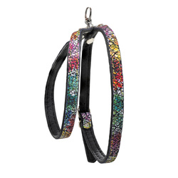 Barry King Szelki dla psa skórzane Kwiaty L-XL 16mm/55cm