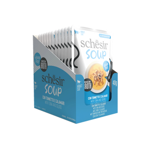 Schesir Soup dla kota zupa tuńczyk z kalmarami 40g saszetka