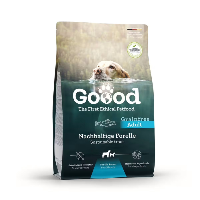 GOOOD Adult Trout karma sucha dla psa pstrąg ze zrównoważonej hodowli bezzbożowa worek 1,8 kg