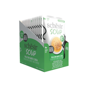Schesir Soup karma mokra dla kotów zupa kurczak z dynią 40g saszetka