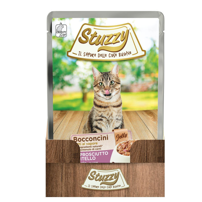 Stuzzy Bocconcini szynka z cielęciną w galarecie 85g dla kota