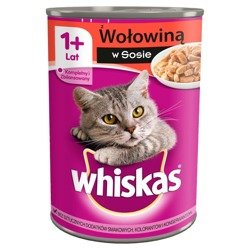 Whiskas Adult Puszka dla kota wołowina w sosie 400g