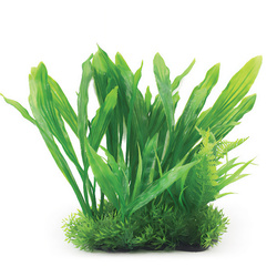 Aqua Natura Roślina do dekoracji akwarium zielona plastikowa 26cm długie płaskie liście