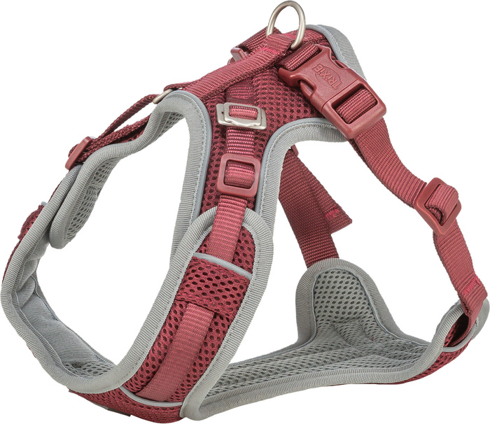 Trixie Premium FlexMesh szelki sangria L: 63-92cm/25mm dla mopsa i buldoga