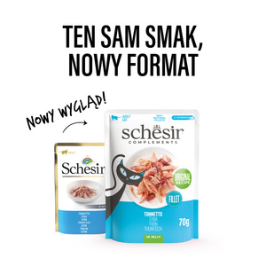 Schesir Complements karma mokra dla kotów tuńczyk w galarecie 70g saszetka