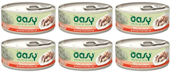 Oasy kurczak z wołowiną 6x70g