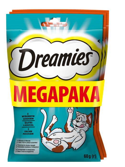 Dreamies z łososiem + kurczak zestaw 3x60g
