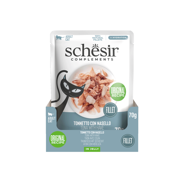 Schesir Complements tuńczyk z morszczukiem w galarecie 70g saszetka