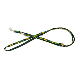 Barry King Smycz regulowana dla psa zielona wzór etniczny taśma polipropylenowa 25mm/220cm