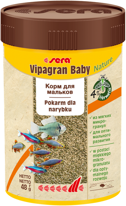 Sera Vipagran Baby Nature 100 ml granulat pokarm wspierający wzrost