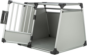 Trixie Transporter aluminium L-XL: 94x75x88cm srebrny/jasnoszary