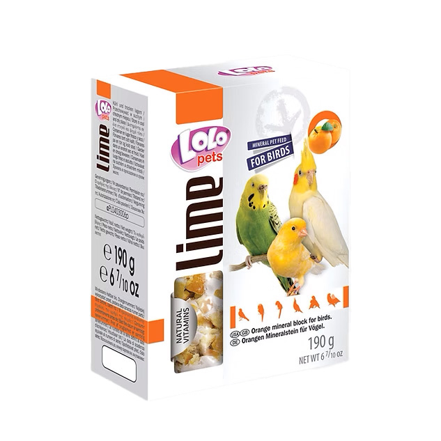 Lolo Pets Kostka dla ptaków pomarańcza 190g