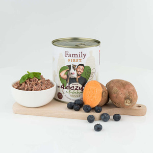 Family First z dziczyzną i batatami 800g 3+1 Gratis