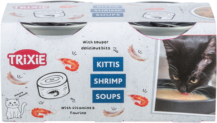 Trixie Kittis Shrimp Soup przysmak zupa dla kota kurczak i krewetki 4x80g 4szt/opak