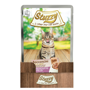 Stuzzy Bocconcini szynka z cielęciną w galarecie 85g dla kota