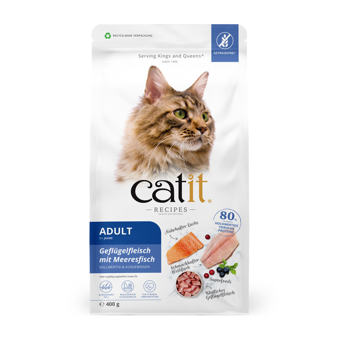 Catit Recipies Adult Fish karma sucha dla kotów dorosłych drób i ryba 400g