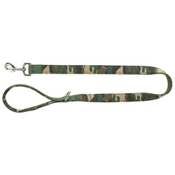 Trixie Smycz Premium podbita neoprenem M-L: 1m/20mm kamuflaż/leśny zielony Taśma parciana