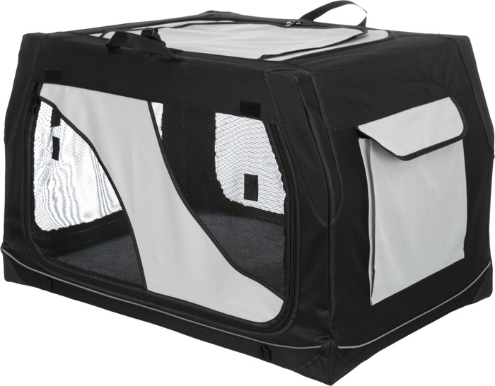 Trixie Box transportowy Vario 30 S-M: 76x48x51cm nylon czarno-szary