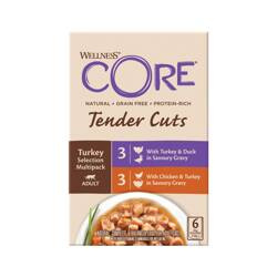 Wellness Core T.Cuts Turkey mix sasz. d.kota indyk 3x2 smaki 6x85g/510g