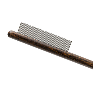 Barry King Grzebień dla zwierząt drewno bukowe stal 78 pinów 2,7x20 cm