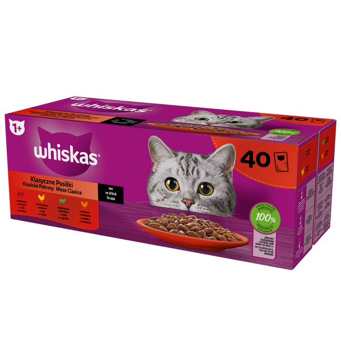 Whiskas Klasyczne Posiłki w sosie 40x85g