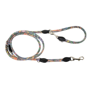 Barry King  Smycz dla psa wzór La Fleur regulowana okrągła 8mm/220cm