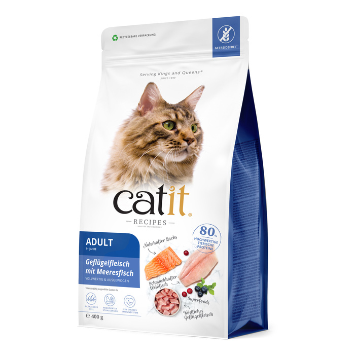 Catit Recipies Adult Fish karma sucha dla kotów dorosłych drób i ryba 400g