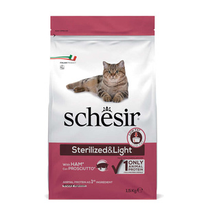 Schesir Suchy Kot Sterilized&Light Wieprzowina 1,5kg