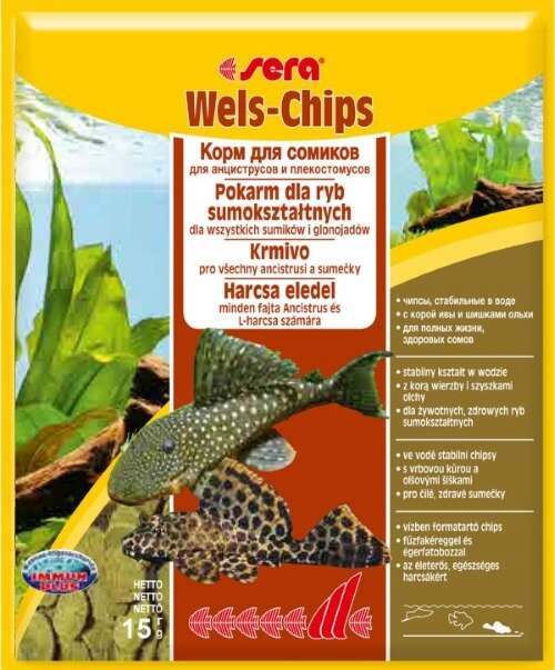 Sera Catfish Chips Nature saszetka 15 g pokarm dla bocji i ryb sumokształtnych