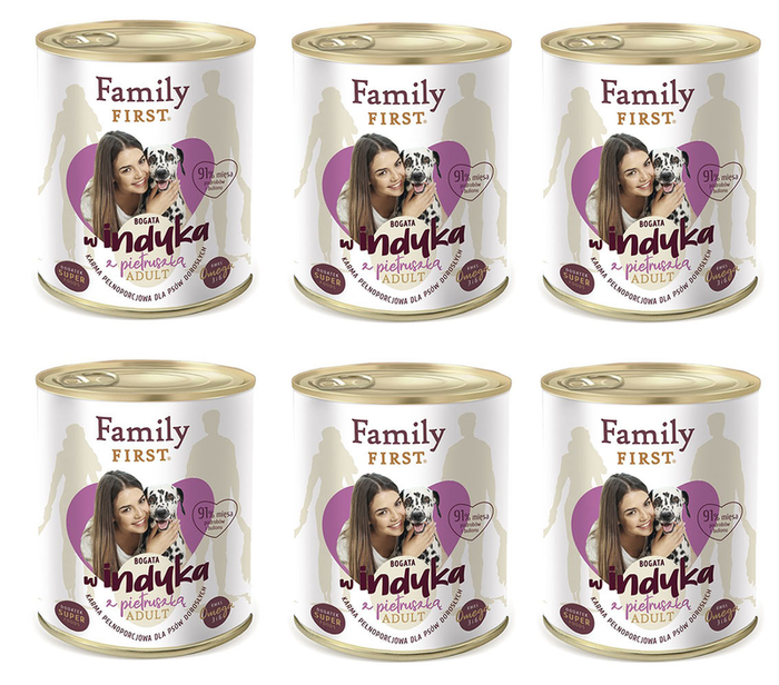 Family First z indykiem i pietruszką 6x800g