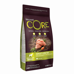 Wellness Core Adult Low Fat k.sucha d.psa średnich i d.ras indyk 1,8kg