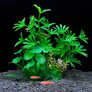 Aqua Natura roślina do dekoracji akwarium zielona plastikowa 20cm paprotka i młode pędy