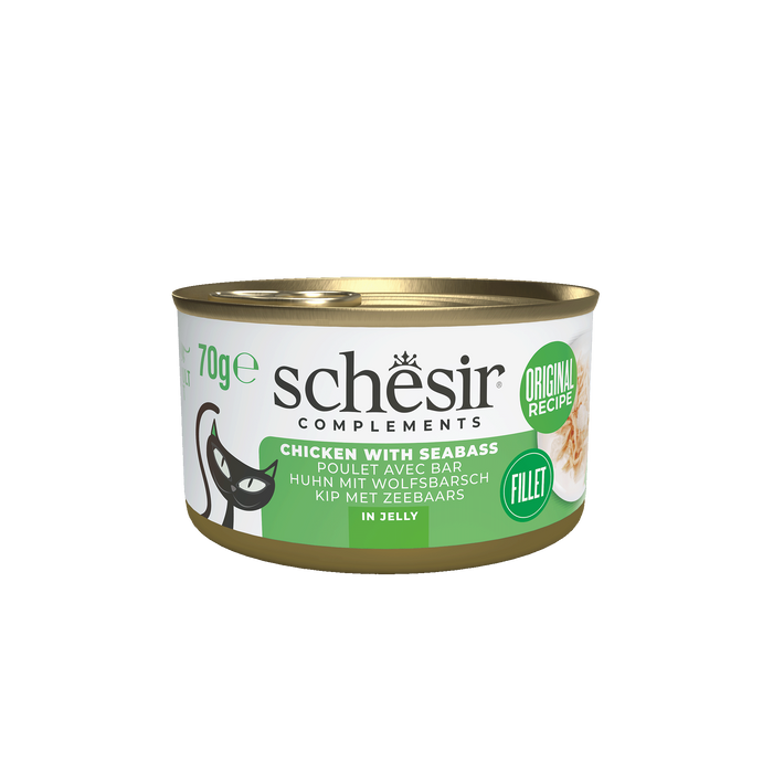 Schesir Complements mokra dla kota kurczak z okoniem morskim w galarecie 70g puszka