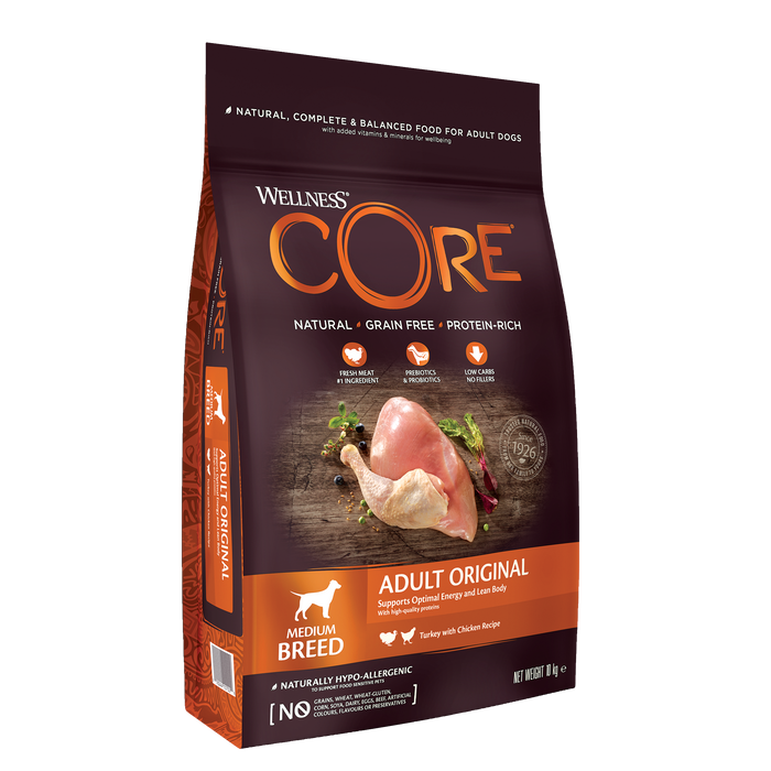 Wellness Core Adult Original dla średnich ras indyk/kurczak 10kg