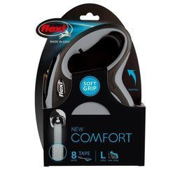 Flexi Smycz New Comfort (L) Taśma 8m Szara