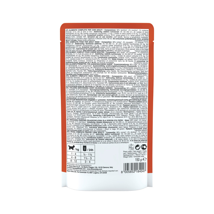 Stuzzy Monoprotein karma mokra dla psa świeży indyk z cukinią pasztet 150g