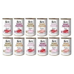 Brit Mono Protein Mix Smaków Zestaw 12x400g