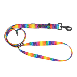 Barry King Smycz regulowana taśma dla psa Tęcza 20mm/220cm