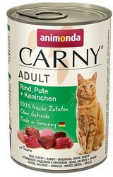 Animonda CARNY ADULT  Wołowina, Indyk i Królik 400g