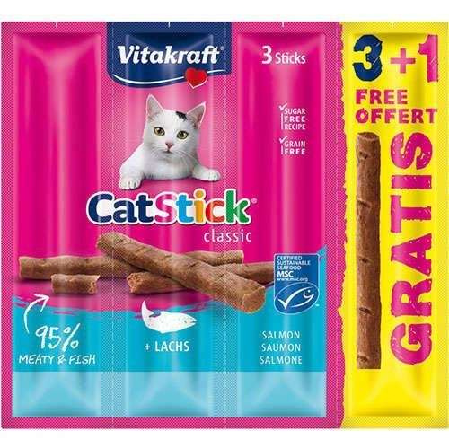 Vitakraft Cat Stick Mini łosoś 3+1 GRATIS