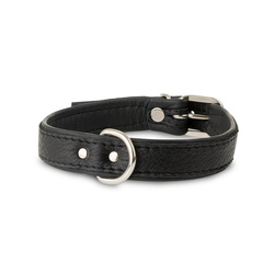 Barry King Obroża Skóra Łoś 20mm/35cm czarny