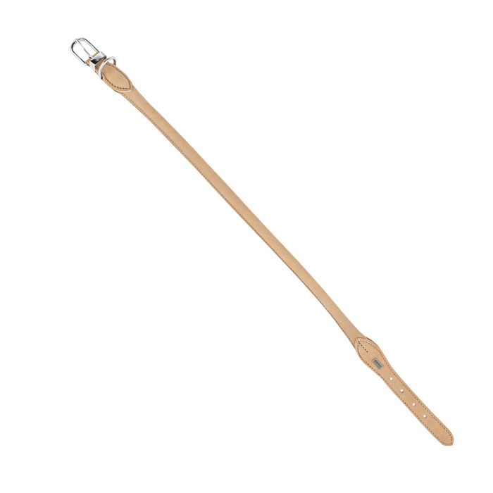 Barry King Obroża skórzana XXL: 59-65cm x 20mm jasny beż