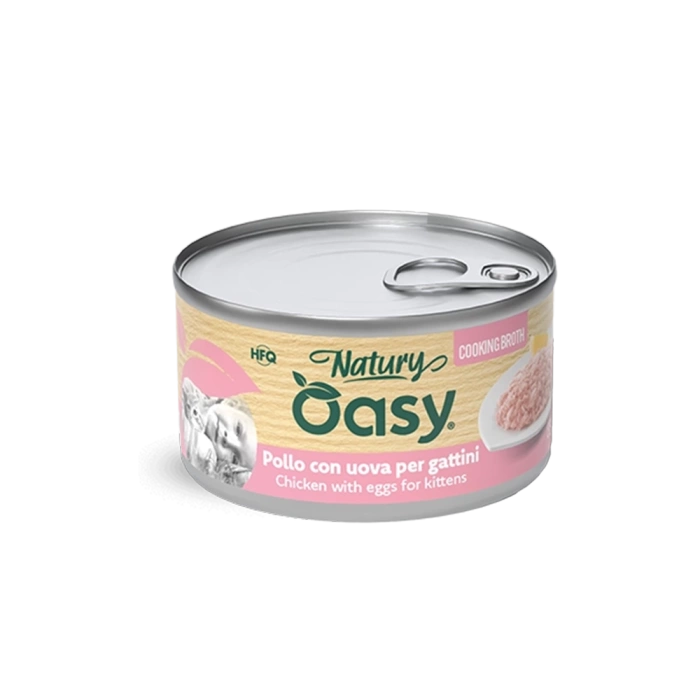 Oasy Natury Broth Kitten Kurczak/Jajko 85g