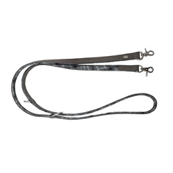 Barry King Smycz skórzana 20mm x 200cm siwy-kratka