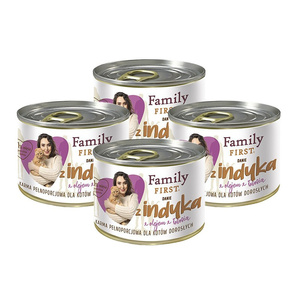 Family First z indykiem 200g mokra karma dla kota 3+1 Gratis