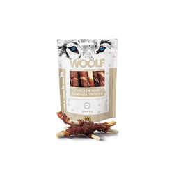 Woolf Chicken and Rawhide Twister 100g