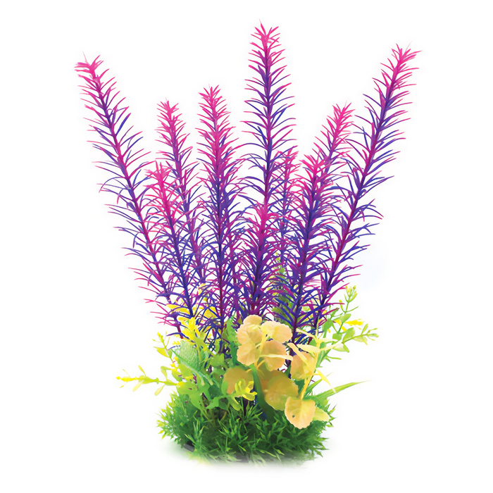 Aqua Natura Roślina do dekoracji akwarium lawendowa plastikowa 28cm długie łodygi i drobne liście