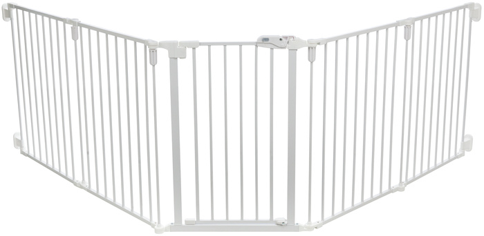Trixie Barierka metalowa z drzwiami dla psa biała 62,5-300x76,5cm