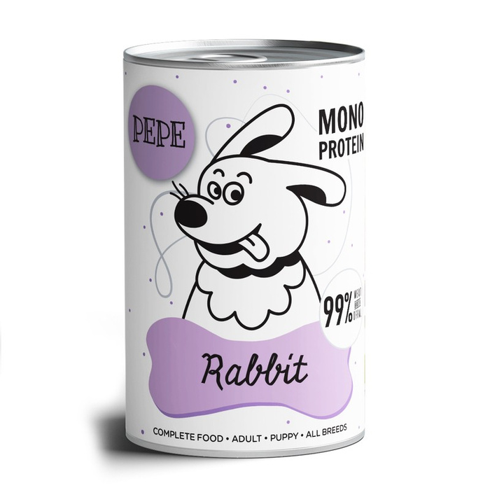 Pepe Monoprotein z królikiem 400g dla psa