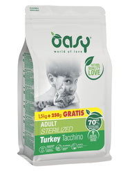 Oasy Sterilized - Indyk 1.5kg + 250g Gratis